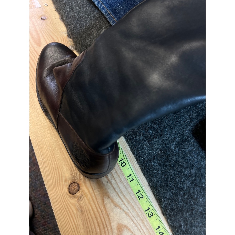 Vince Camuto Tri-Tone Leather Riding Boots Buckle Tall Equestrian Womens 7B/37 - Picture 12 of 14